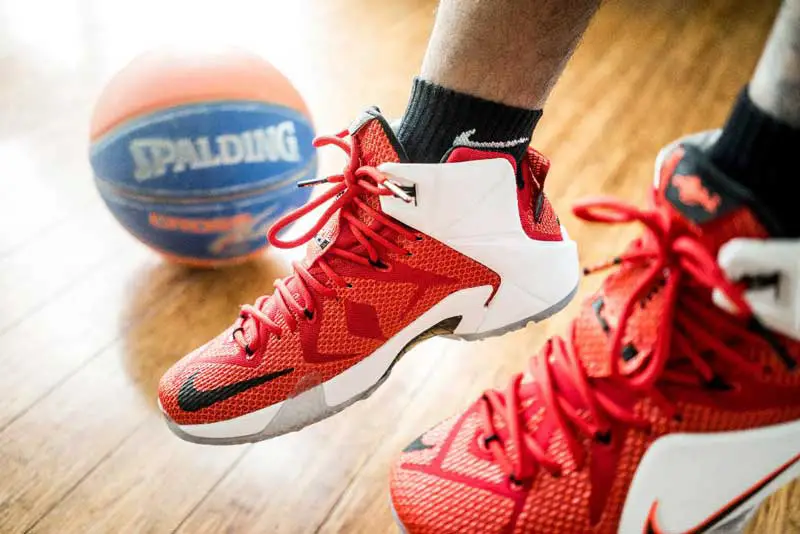 Red shoes and a basketball