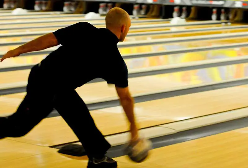 Spinning bowling ball