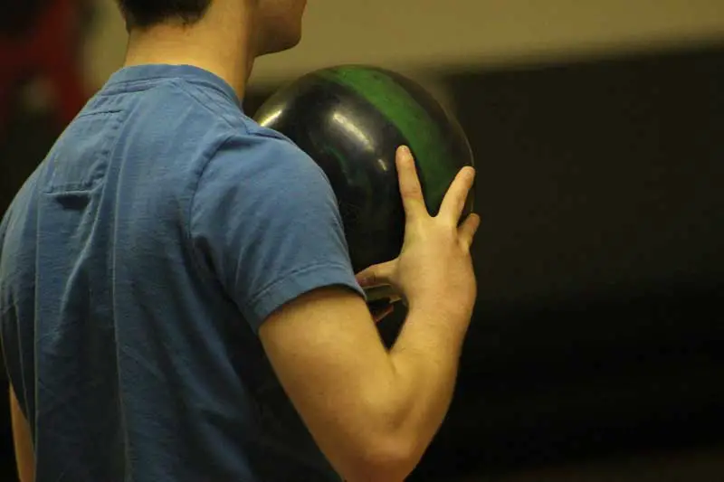 Man with bowling ball