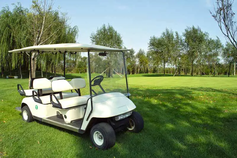 Golf cart on course